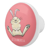 かわいいウサギの漫画イラストレーション セラミックノブ (右)