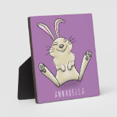 かわいいウサギの漫画イラストレーション フォトプラーク (正面)