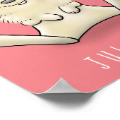 かわいいウサギの漫画イラストレーション ポスター (角)