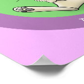 かわいいウサギの漫画イラストレーション ポスター (角)