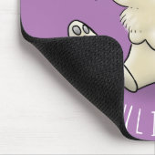 かわいいウサギの漫画イラストレーション マウスパッド (コーナー)