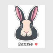 かわいいウサギの漫画キャラクター シール (シート)