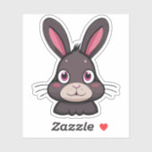 かわいいウサギの漫画キャラクター シール (シート)
