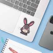 かわいいウサギの漫画キャラクター シール (ノートパソコンとiPhone)