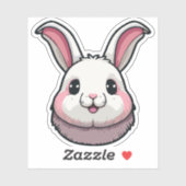 かわいいウサギの漫画キャラクター シール (シート)