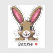 かわいいウサギの漫画キャラクター シール (シート)