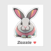 かわいいウサギの漫画キャラクター シール (シート)