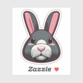 かわいいウサギの漫画キャラクター シール (シート)