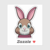 かわいいウサギの漫画キャラクター シール (シート)