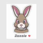 かわいいウサギの漫画キャラクター シール (シート)