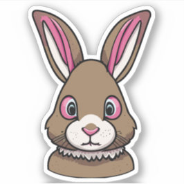 かわいいウサギの漫画キャラクター シール