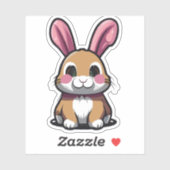 かわいいウサギの漫画キャラクター シール (シート)