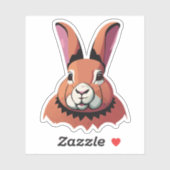 かわいいウサギの漫画キャラクター シール (シート)