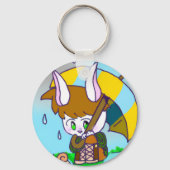 かわいいウサギの男 キーホルダー (正面)