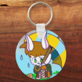 かわいいウサギの男 キーホルダー (正面)