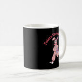 かわいいウサギの看護師制服デザイン コーヒーマグカップ (正面右)