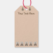 かわいいウサギの笑顔写真 ギフトタグ (裏面)