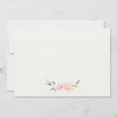 かわいいウサギの花かごの子供写真誕生日 サンキューカード (裏面)