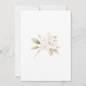 かわいいウサギの花の水彩イースターの朝食 招待状 (裏面)