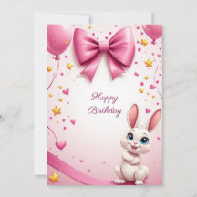 かわいいウサギの誕生日お祝い 🐰