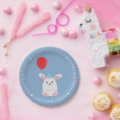 かわいいウサギの誕生日パーティー ペーパープレート (パーティー)