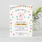 かわいいウサギの誕生日 招待状 (スタンド正面)