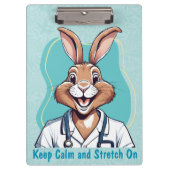 かわいいウサギの贈り物 – 体セラピスト医 クリップボード (正面)