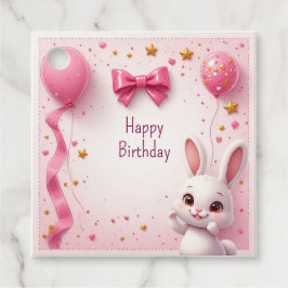 かわいいウサギの赤ちゃんのお誕生日おめでとう🐰 フェイバータグ