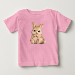 かわいいウサギの赤ちゃんの上質な天竺編みTシャツ、リトル・オンへのギフト ベビーTシャツ