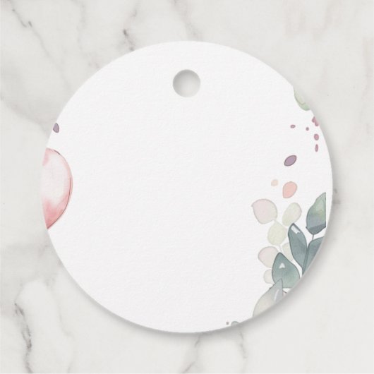 かわいいウサギの赤ちゃんシャワー フェイバータグ (裏面)