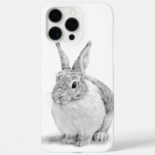 かわいいウサギの鉛筆画 Case-Mate iPhoneケース (裏面)