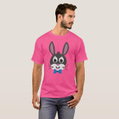 かわいいウサギの顔の少年 カートゥーン イースター ラビット Tシャツ (正面フル)