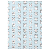 かわいいウサギの顔 ウサギの模様 クリップボード (裏面)