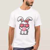 かわいいウサギの風船ガム Tシャツ (正面)
