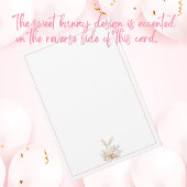 かわいいウサギの1歳誕生日パーティー 招待状