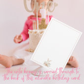 かわいいウサギの1歳誕生日パーティー 招待状