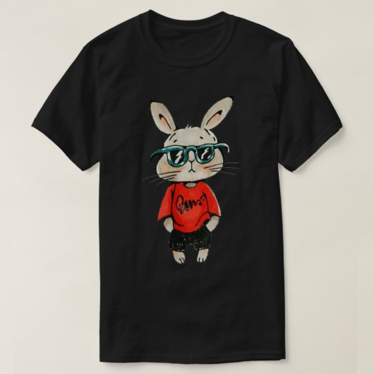 かわいいウサギのTシャツ Tシャツ (デザイン正面)