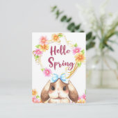 かわいいウサギはがき ポストカード (スタンド正面)