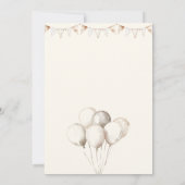 かわいいウサギぼほ赤ちゃんシャワー 招待状 (裏面)