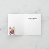 かわいいウサギをカスタマイズ - ハッピーイースターカード カード (内部)