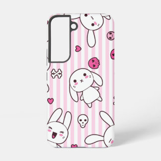 かわいいウサギゴススマホケース - かわいいピンクオルタナティブ SAMSUNG GALAXY S22ケース