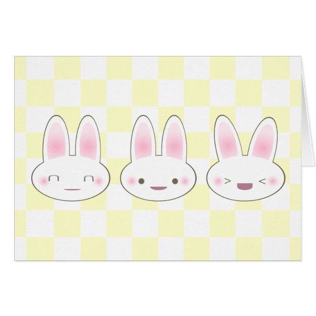 かわいいウサギトリオ (正面横)