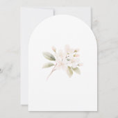 かわいいウサギフローラ水色イースターブランチ 招待状 (裏面)