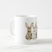 かわいいウサギ三匹 コーヒーマグカップ (正面左)