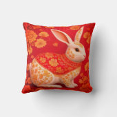 かわいいウサギ中国の新年装飾用クッション クッション (裏面)