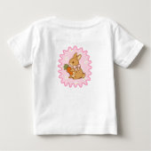 かわいいウサギ人参春の花 ベビーTシャツ (裏面)