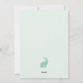 かわいいウサギ卵形フレームフォトイースターカード シーズンカード (裏面)