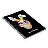 かわいいウサギ吹バブルガムハッピーイースター ノートブック (右側)