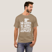 かわいいウサギ好きのためのヴィンテージ風デザイン Tシャツ (正面フル)