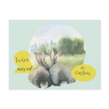 かわいいウサギ引越しハウスニューアドレス